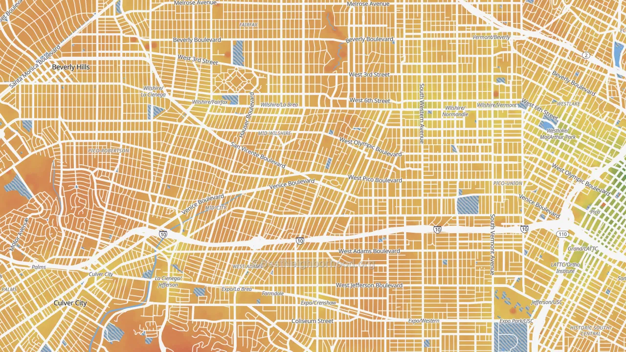 Transit Grade map of 90019, CA