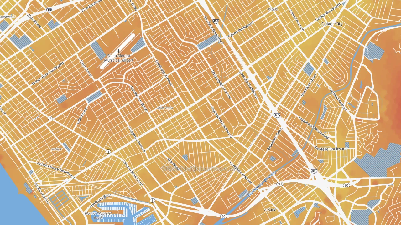 Transit Grade map of 90066, CA