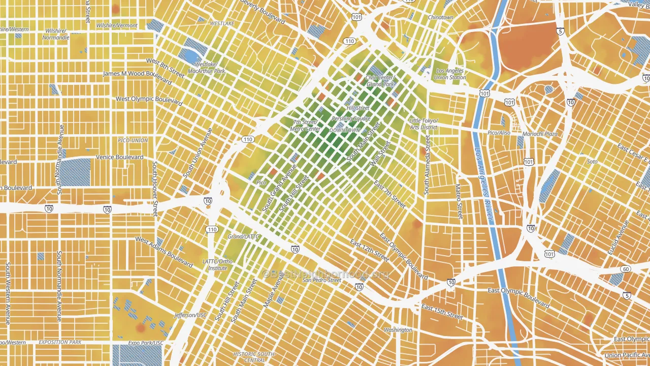 Transit Grade map of 90079, CA