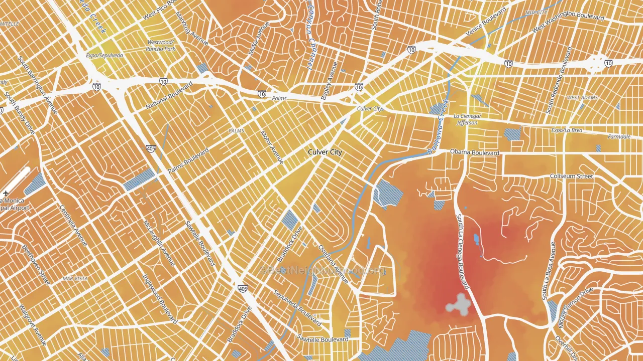 Transit Grade map of 90232, CA