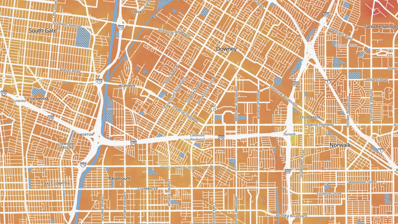 Transit Grade map of 90242, CA