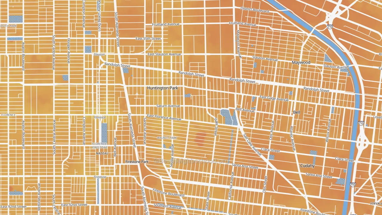Transit Grade map of 90255, CA