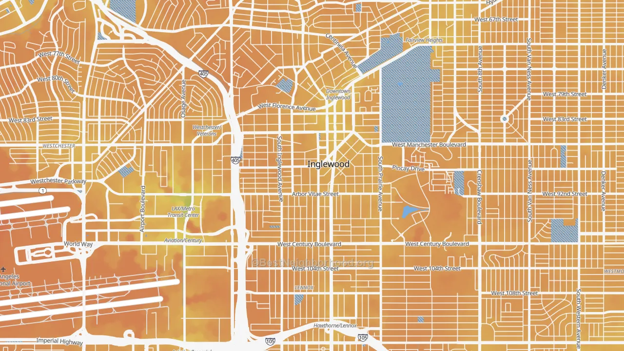 Transit Grade map of 90301, CA