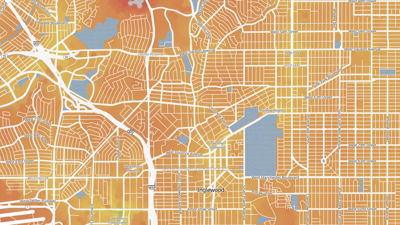 Transit Grade map of 90302, CA