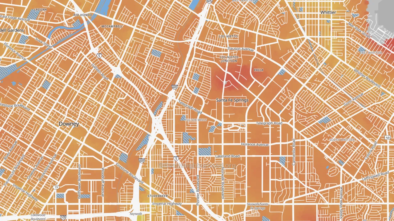 Transit Grade map of 90670, CA