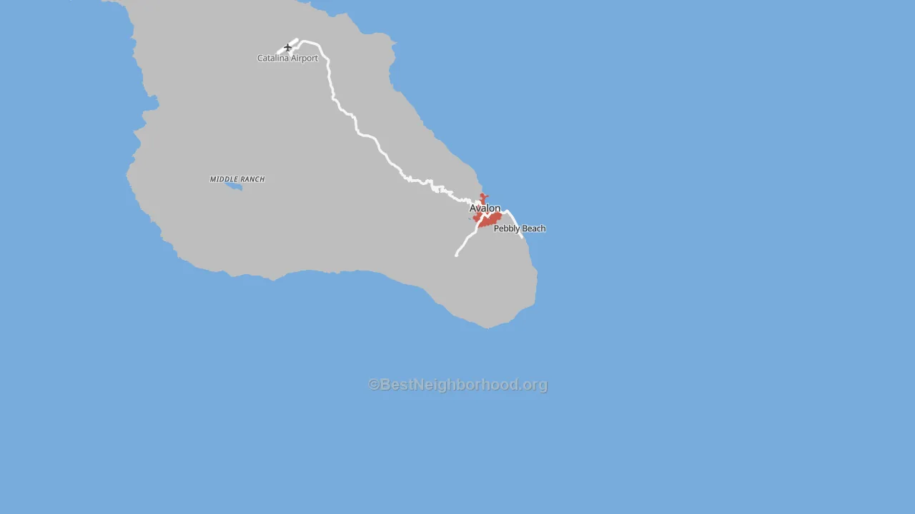 Transit Grade map of 90704, CA