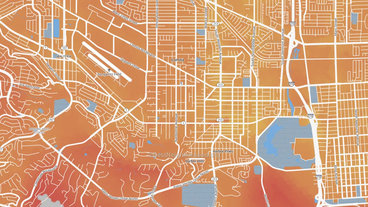 Transit Grade map of 90717, CA