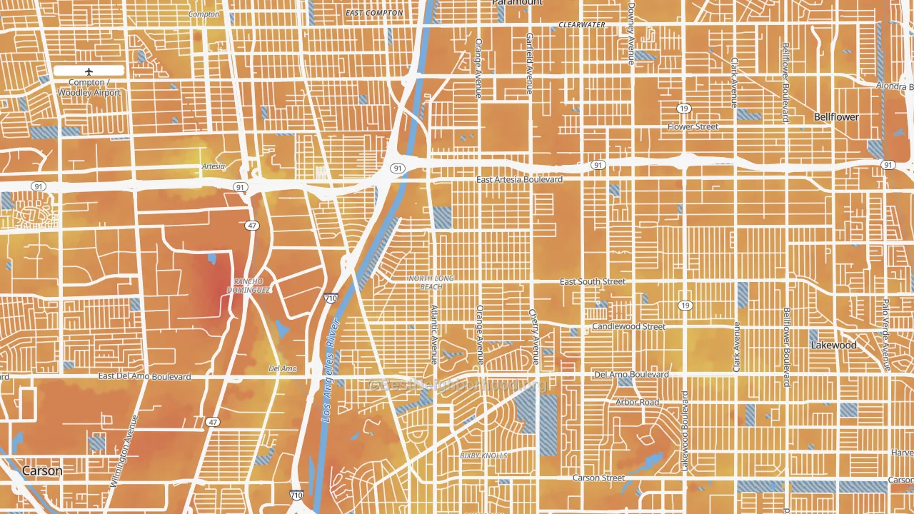 Transit Grade map of 90805, CA
