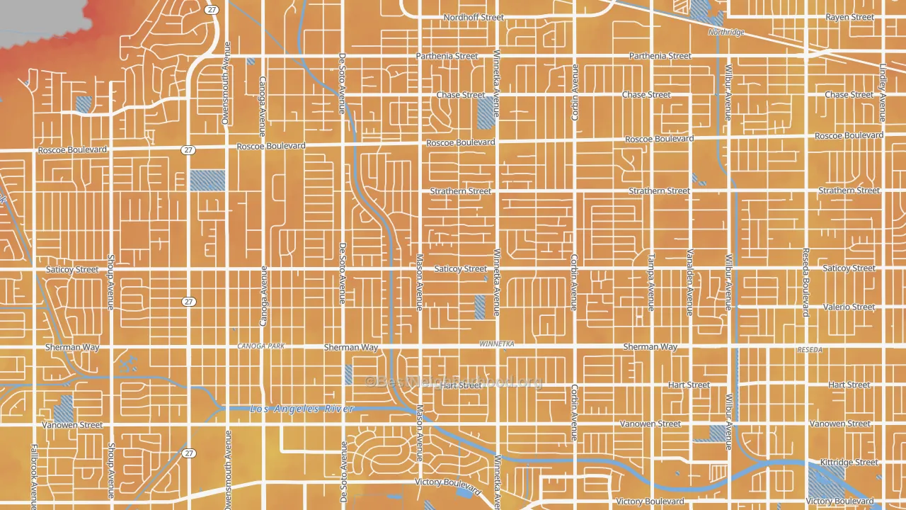 Transit Grade map of 91306, CA