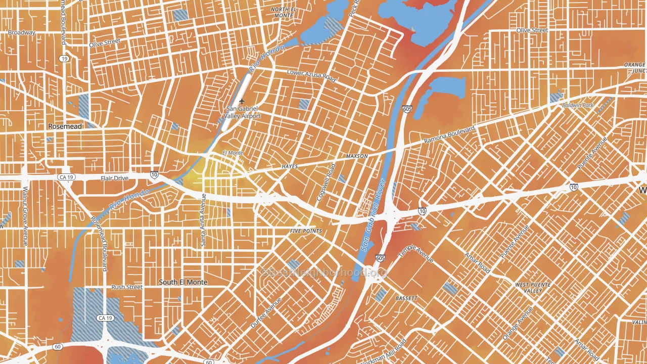 Transit Grade map of 91732, CA