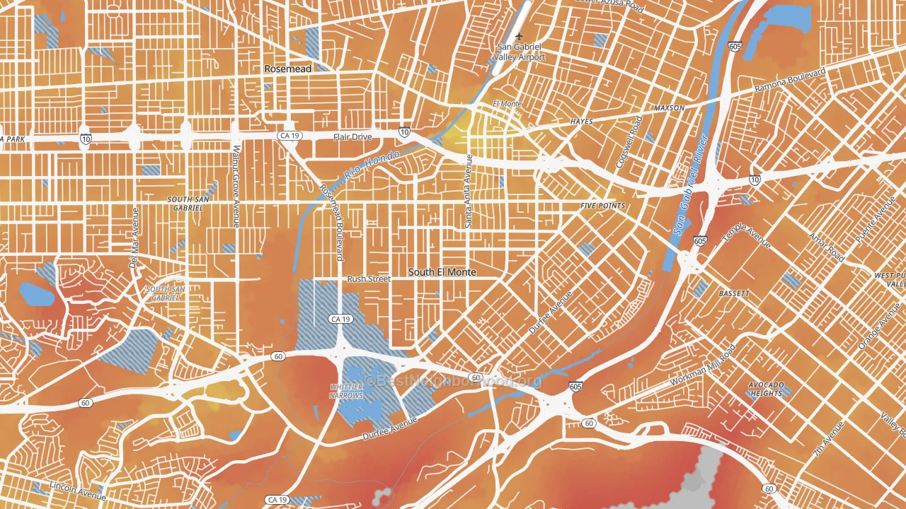 Transit Grade map of 91733, CA