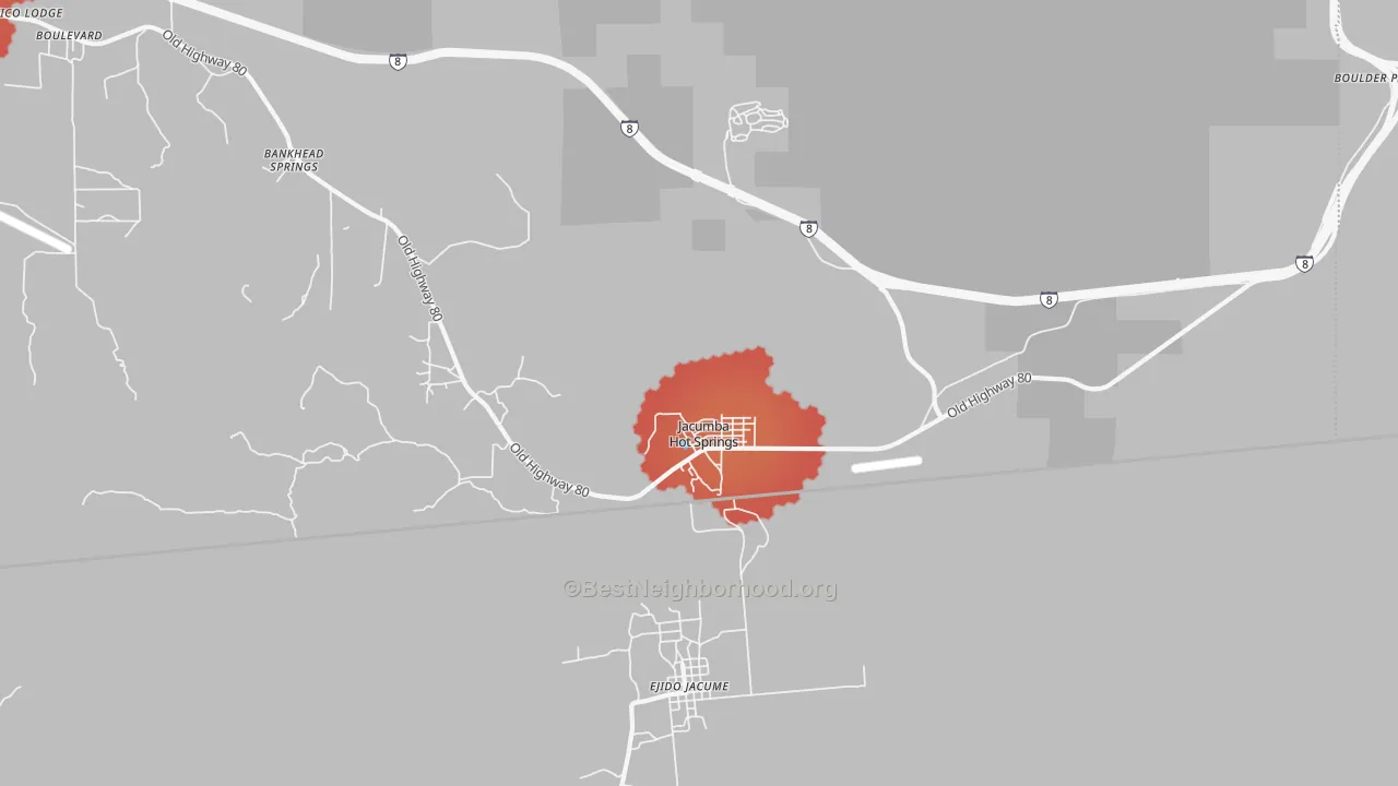 Transit Grade map of 91934, CA