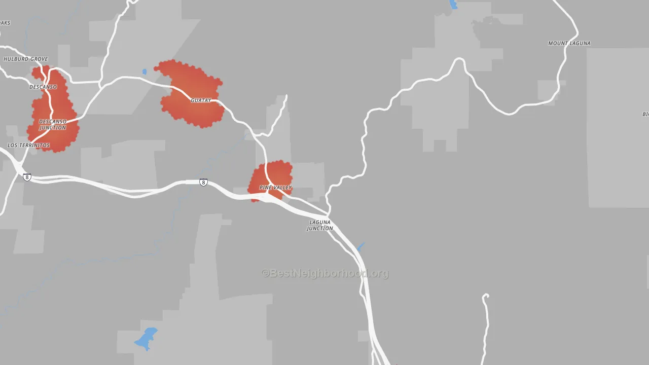 Transit Grade map of 91962, CA