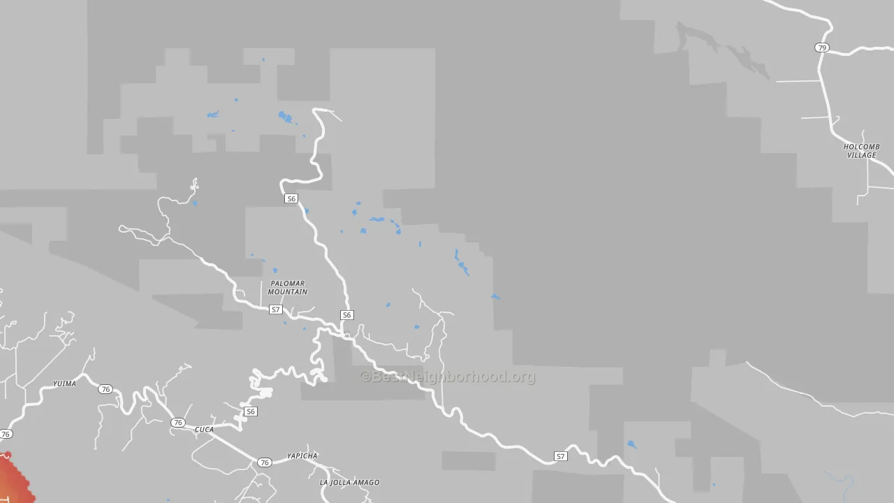 Transit Grade map of 92060, CA