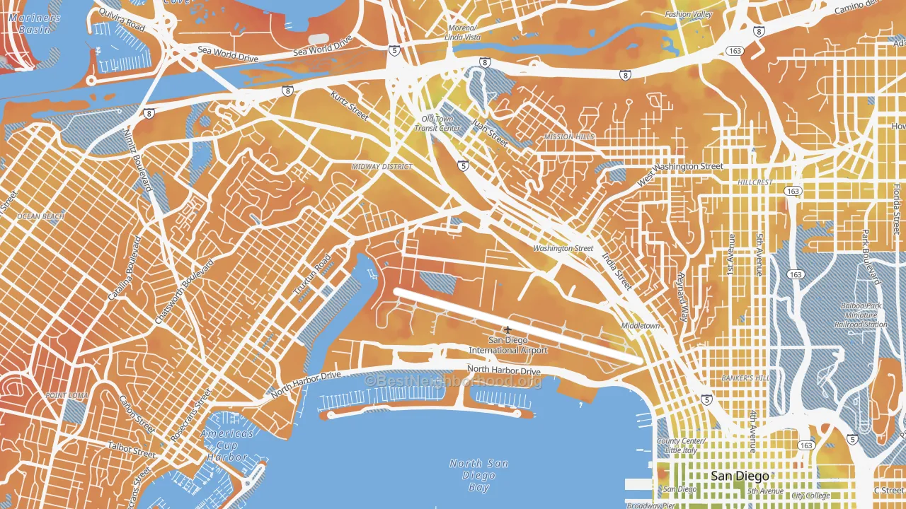 Transit Grade map of 92140, CA