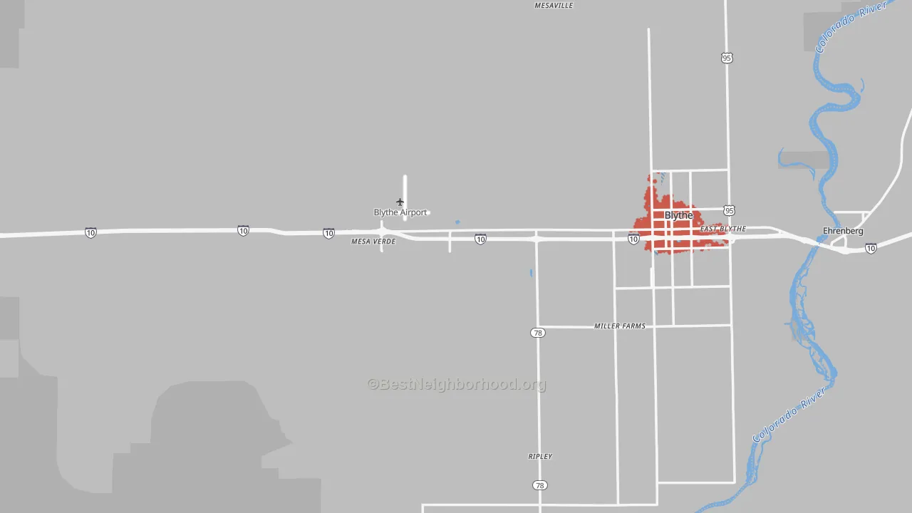 Transit Grade map of 92225, CA