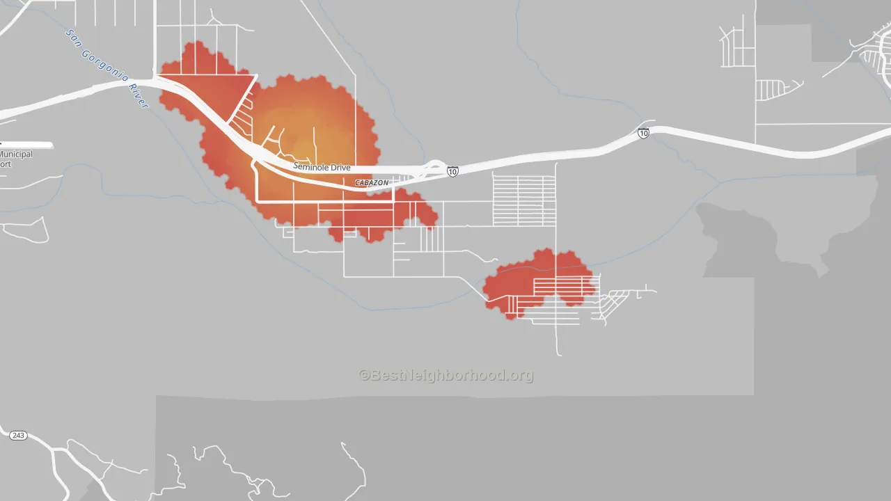 Transit Grade map of 92230, CA