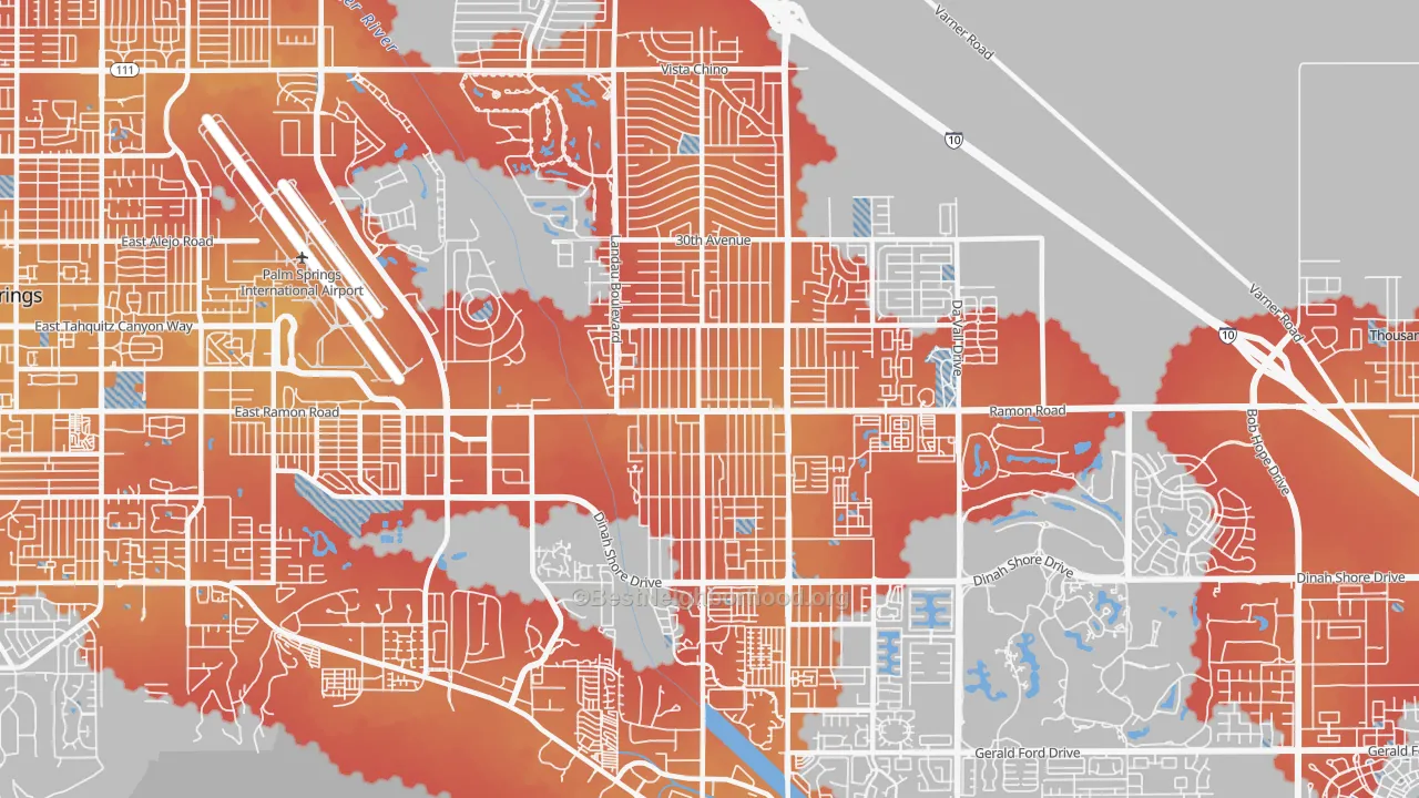 Transit Grade map of 92234, CA