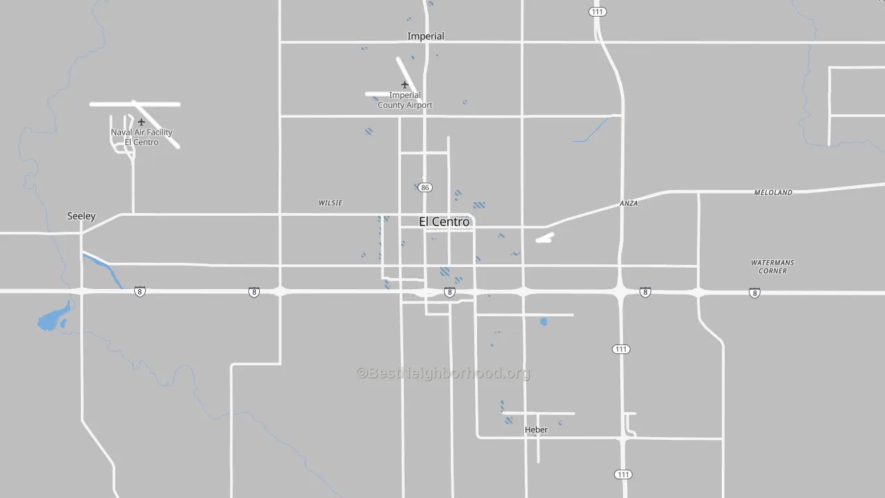 Transit Grade map of 92243, CA