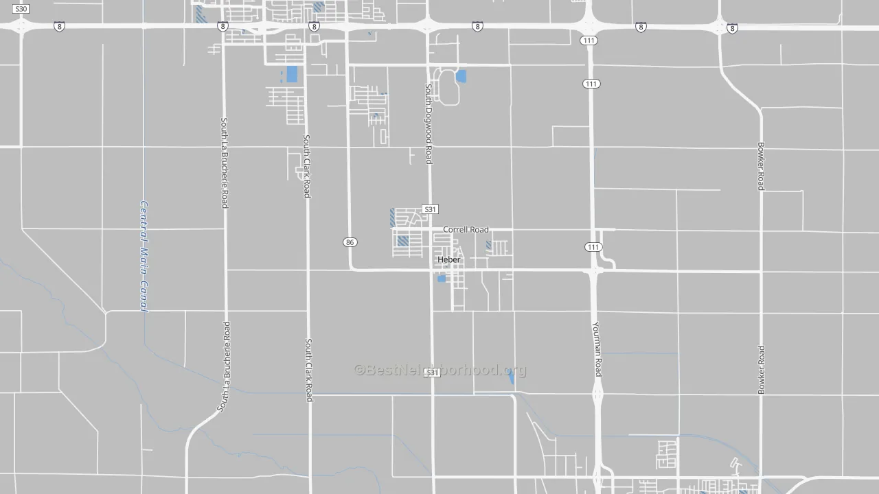 Transit Grade map of 92249, CA