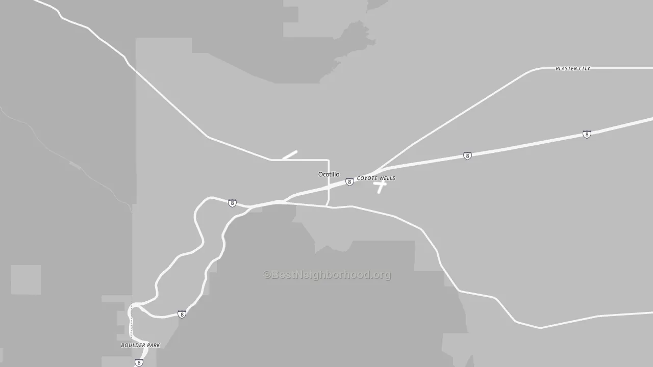 Transit Grade map of 92259, CA