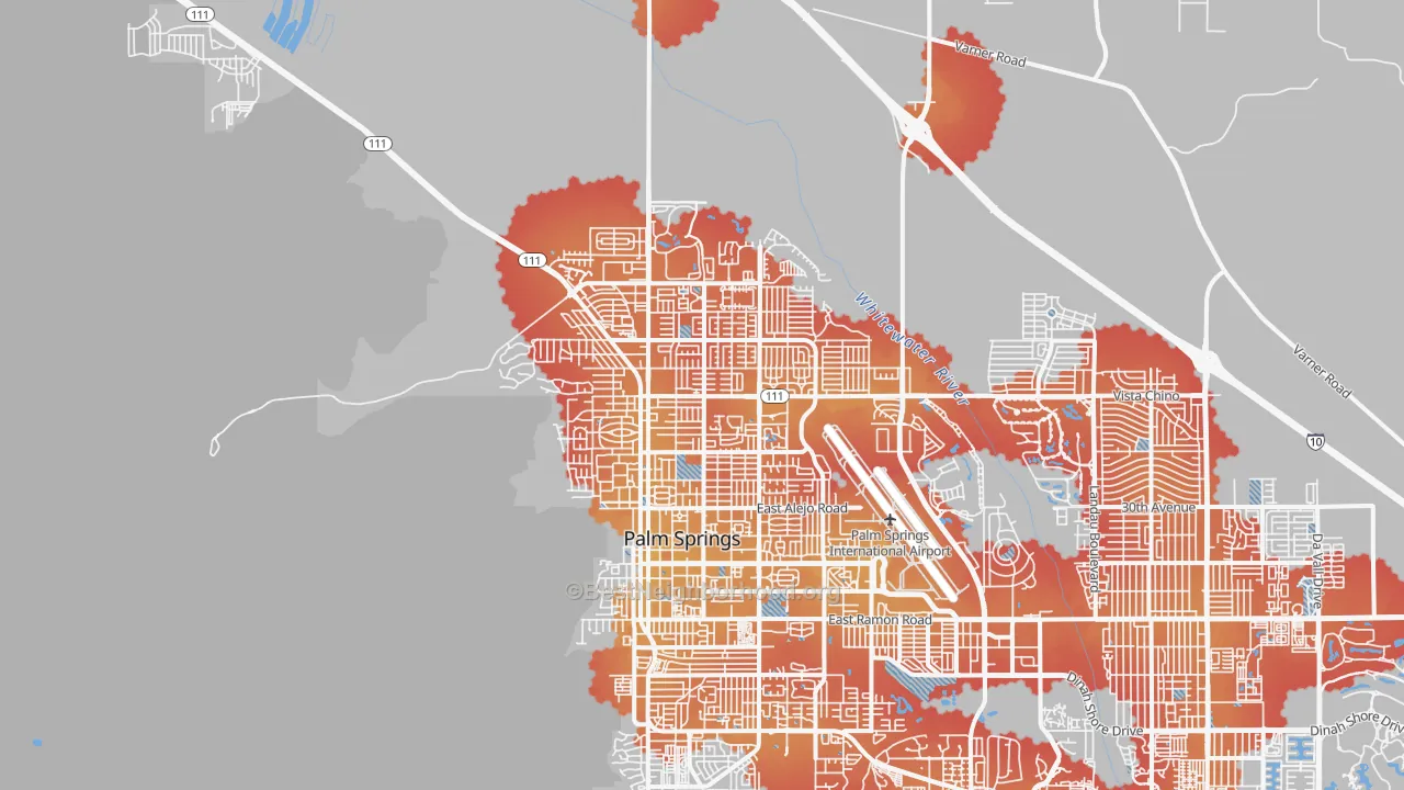 Transit Grade map of 92262, CA