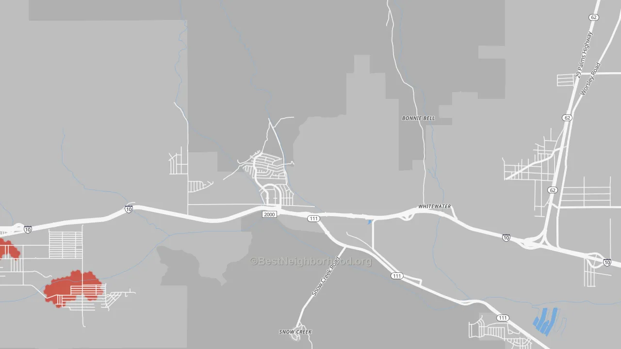 Transit Grade map of 92282, CA