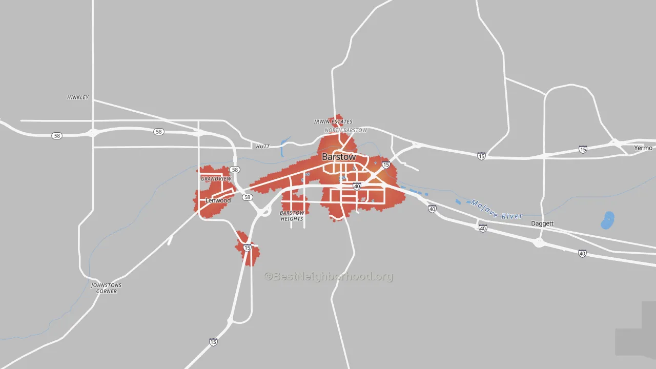 Transit Grade map of 92311, CA