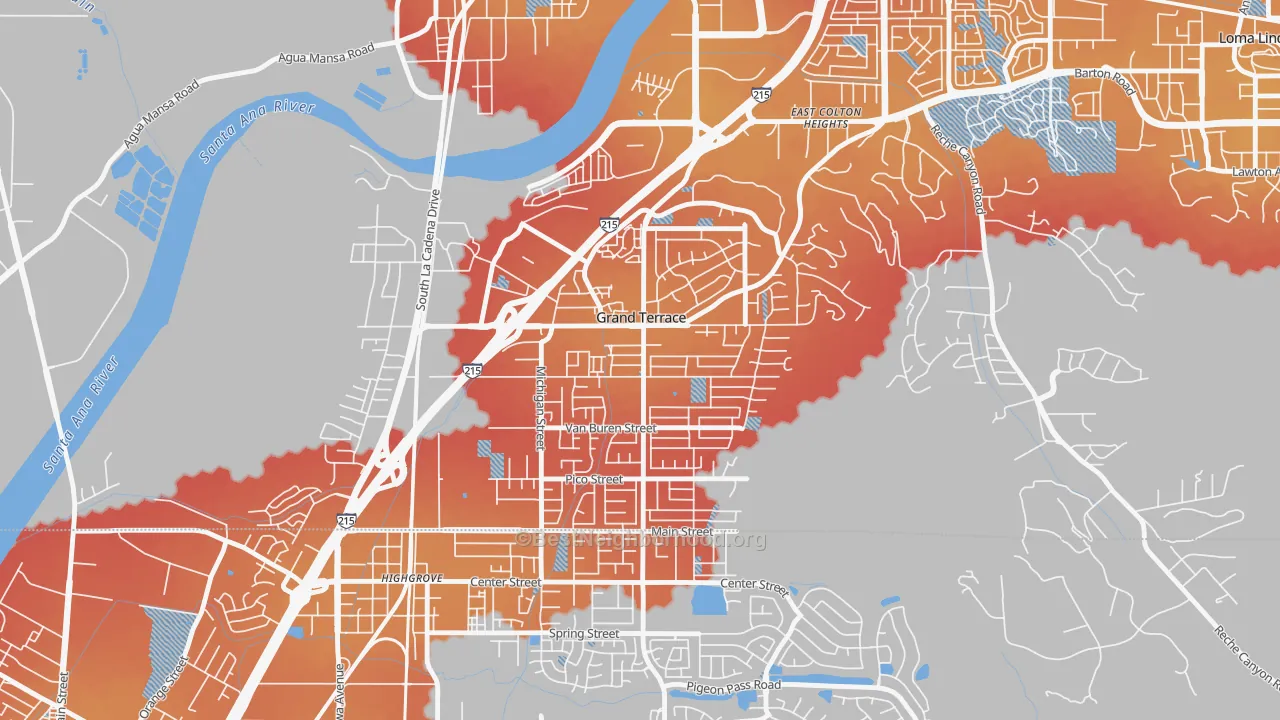 Transit Grade map of 92313, CA