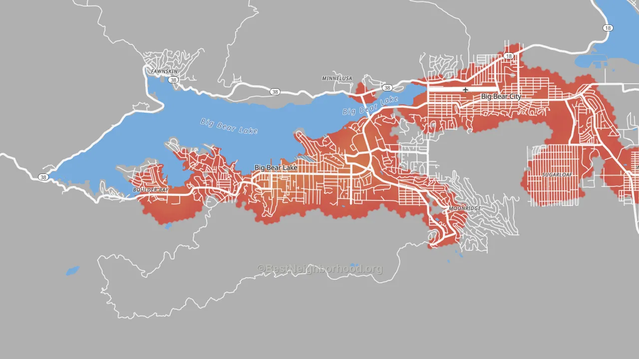 Transit Grade map of 92315, CA