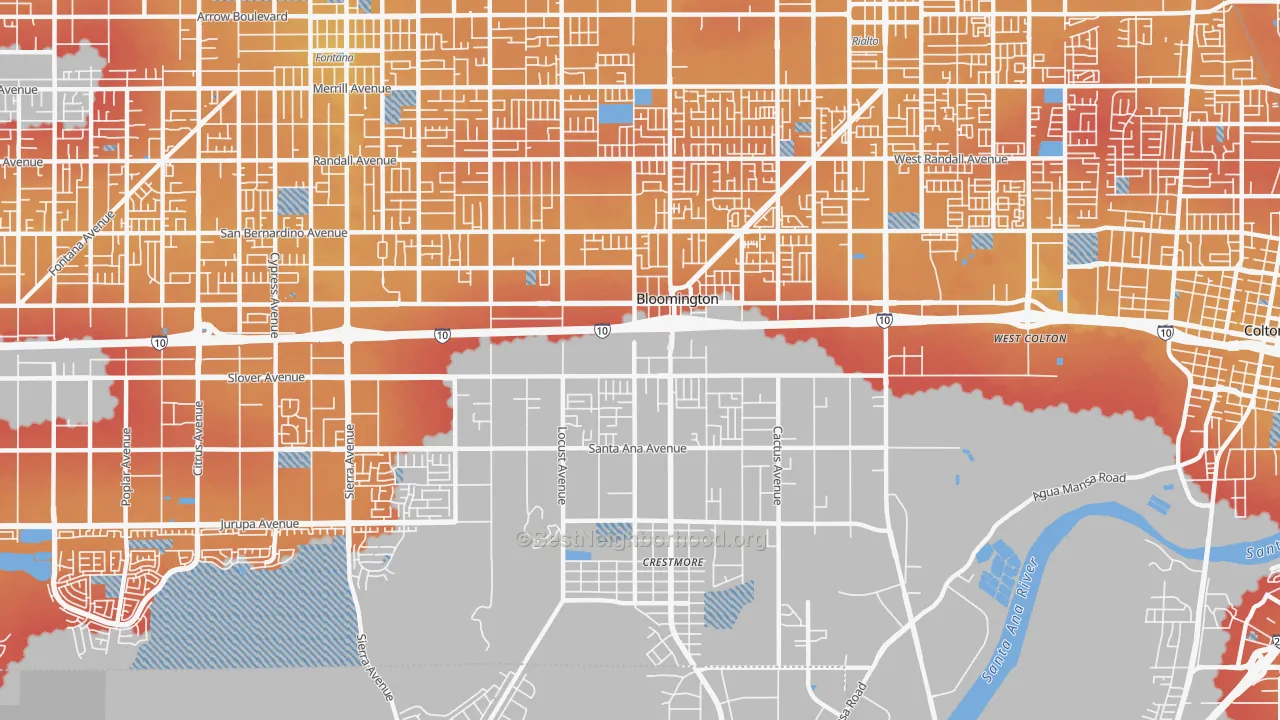 Transit Grade map of 92316, CA