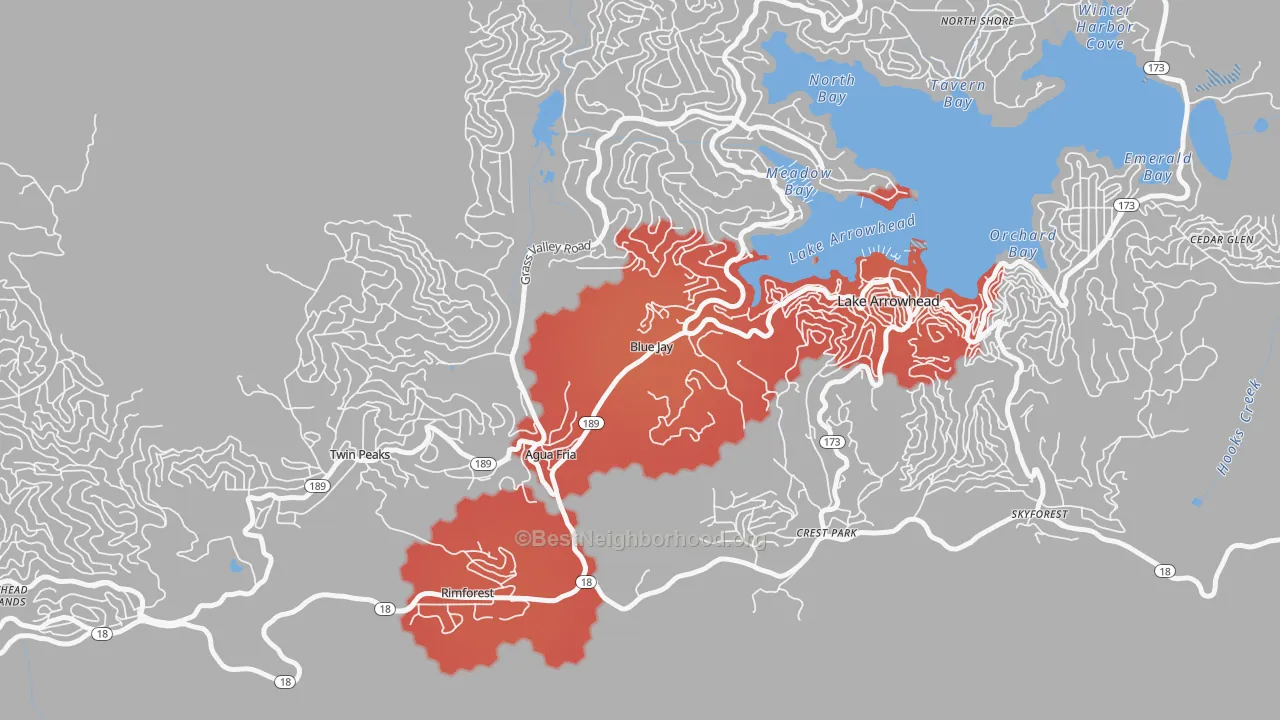 Transit Grade map of 92317, CA