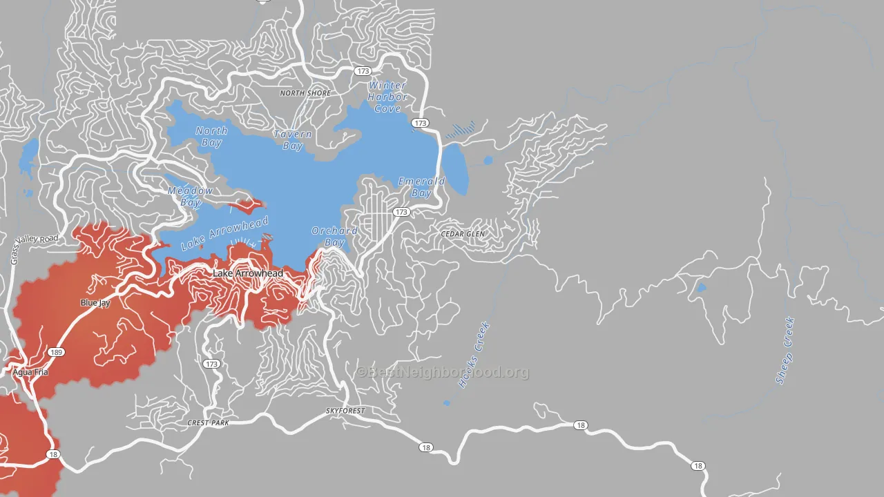 Transit Grade map of 92321, CA