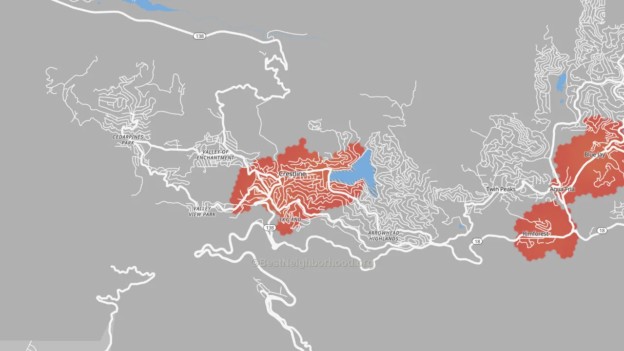 Transit Grade map of 92325, CA