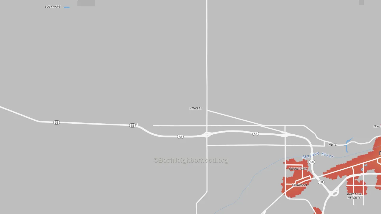 Transit Grade map of 92347, CA