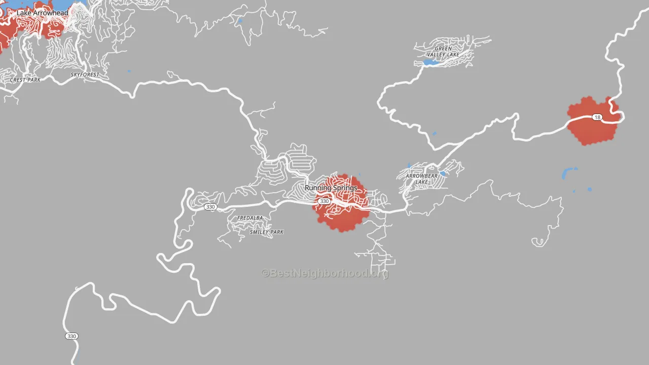 Transit Grade map of 92382, CA