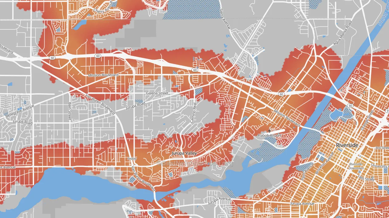 Transit Grade map of 92509, CA