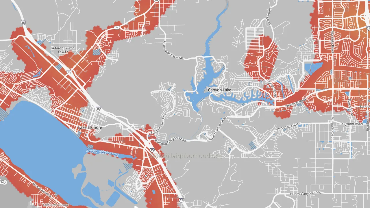 Transit Grade map of 92532, CA