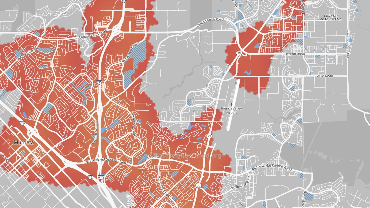 Transit Grade map of 92563, CA