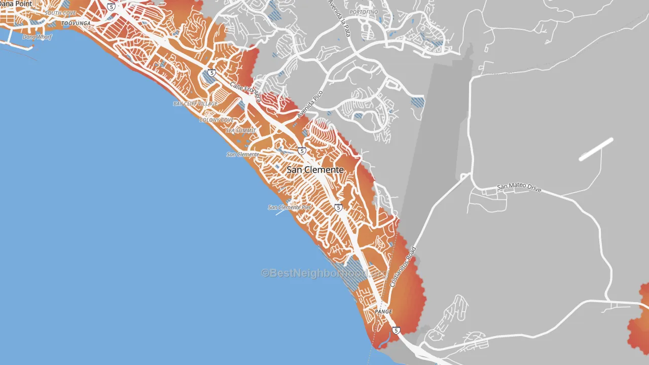 Transit Grade map of 92672, CA