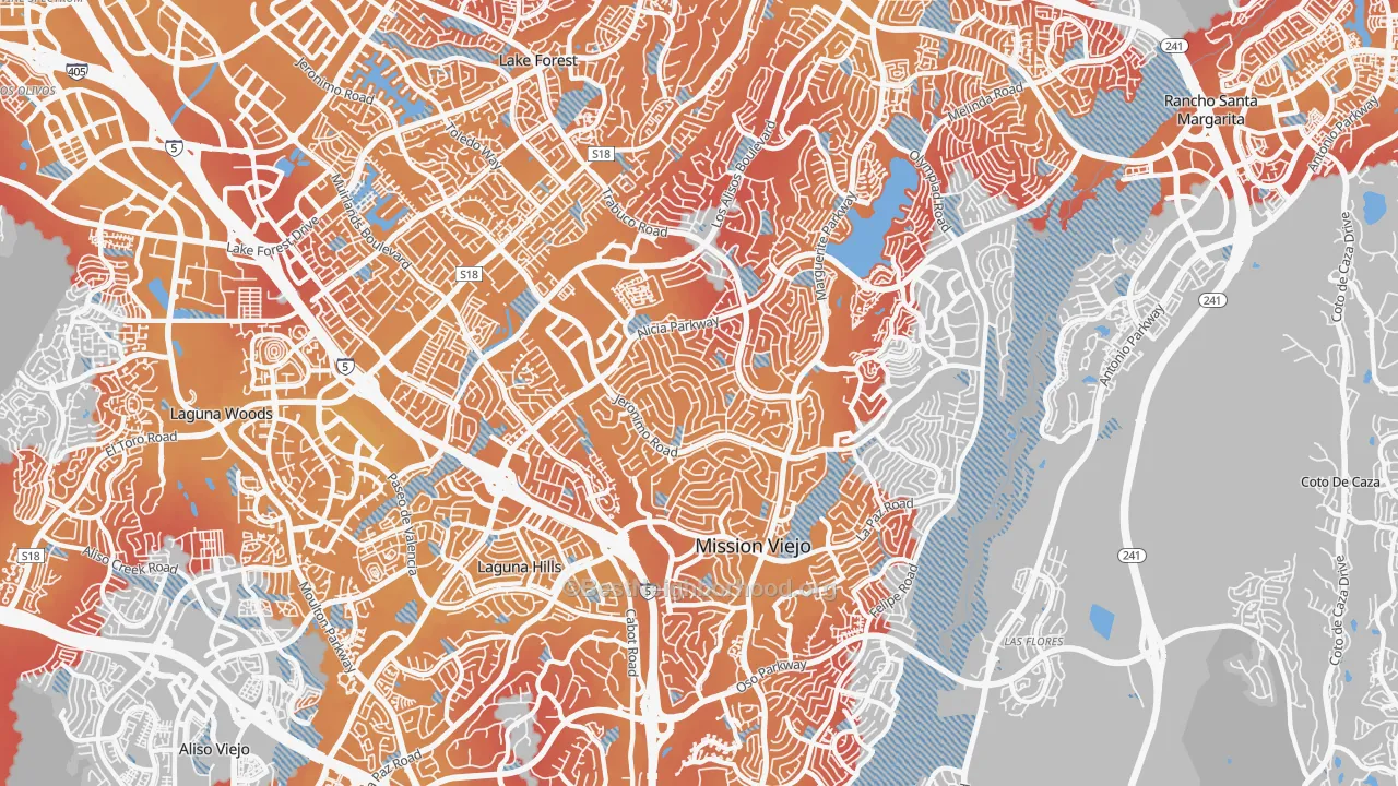 Transit Grade map of 92691, CA