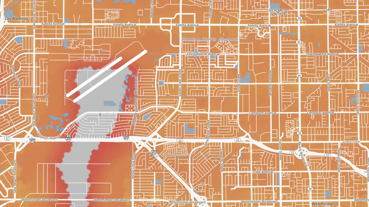 Transit Grade map of 92845, CA