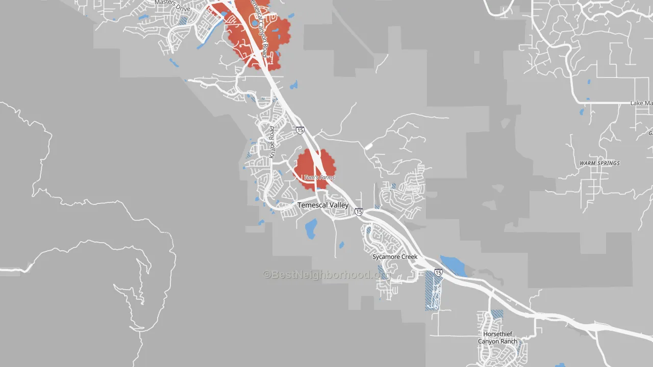 Transit Grade map of 92883, CA