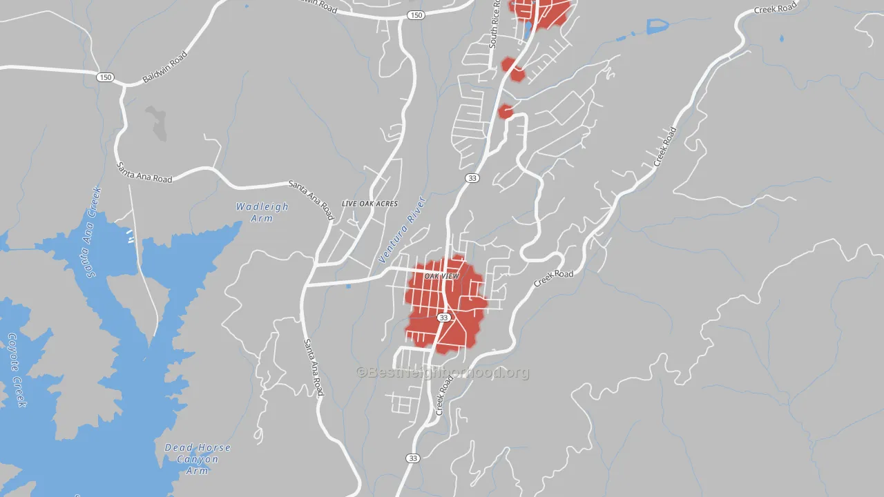 Transit Grade map of 93022, CA