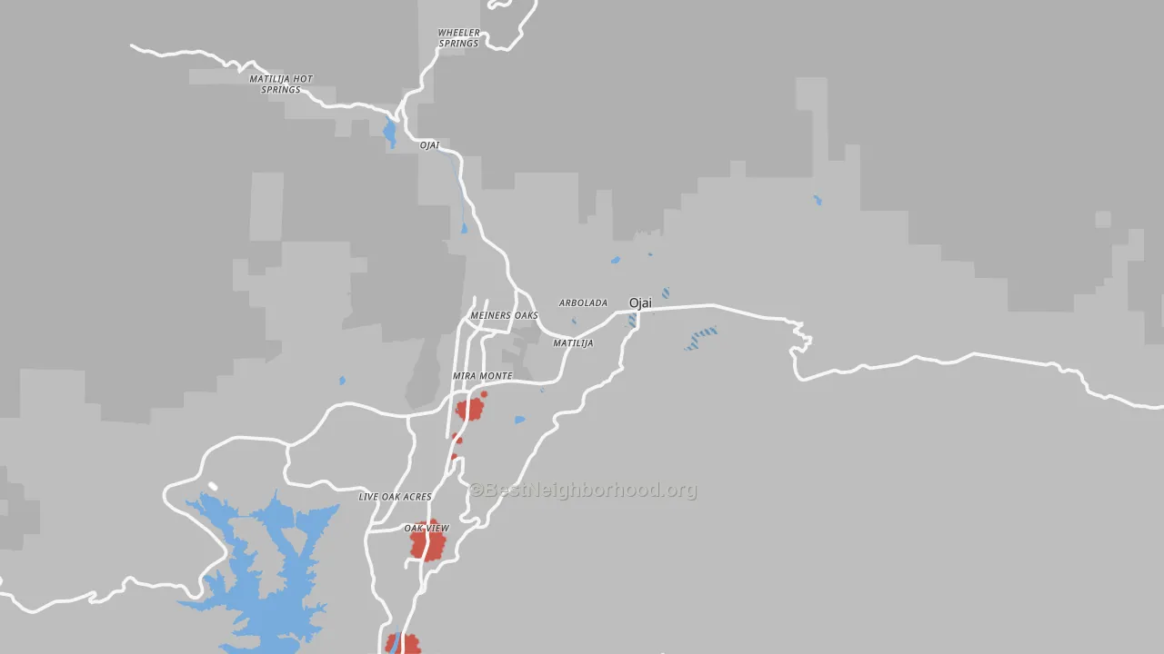 Transit Grade map of 93023, CA
