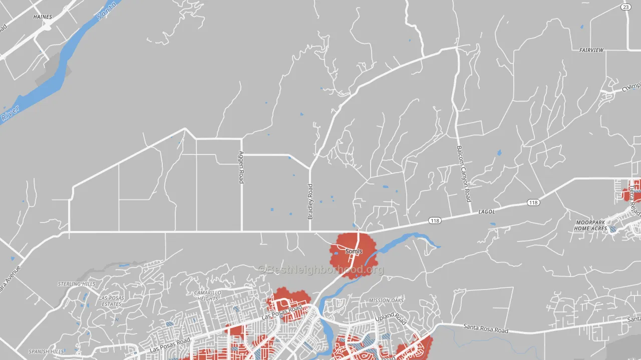 Transit Grade map of 93066, CA