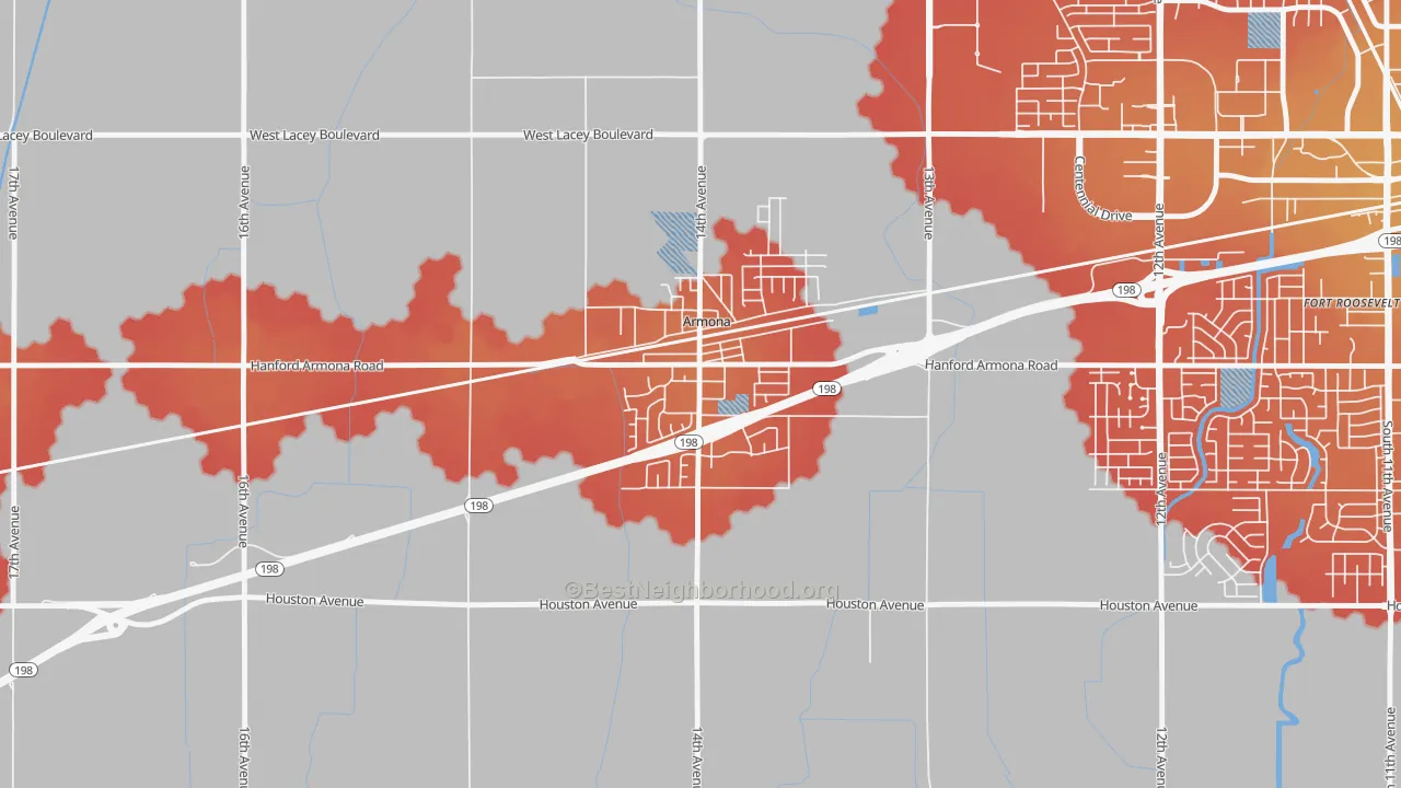 Transit Grade map of 93202, CA
