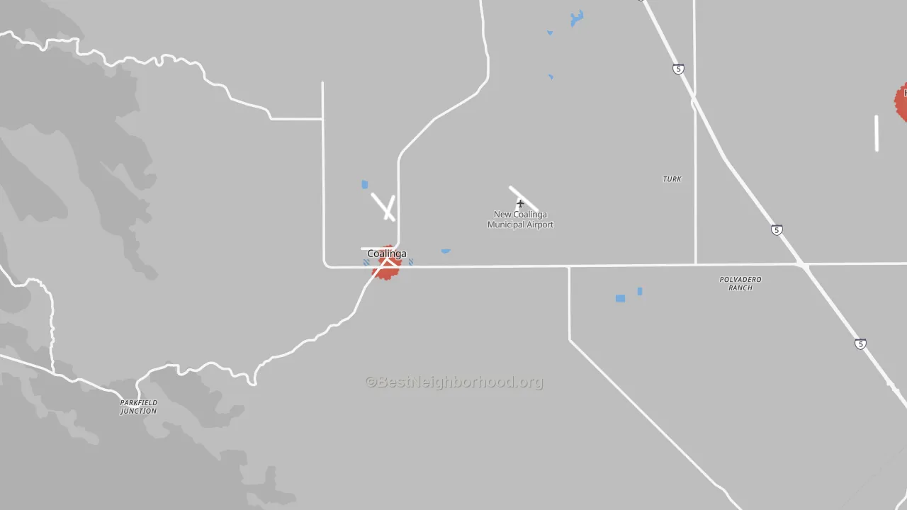 Transit Grade map of 93210, CA