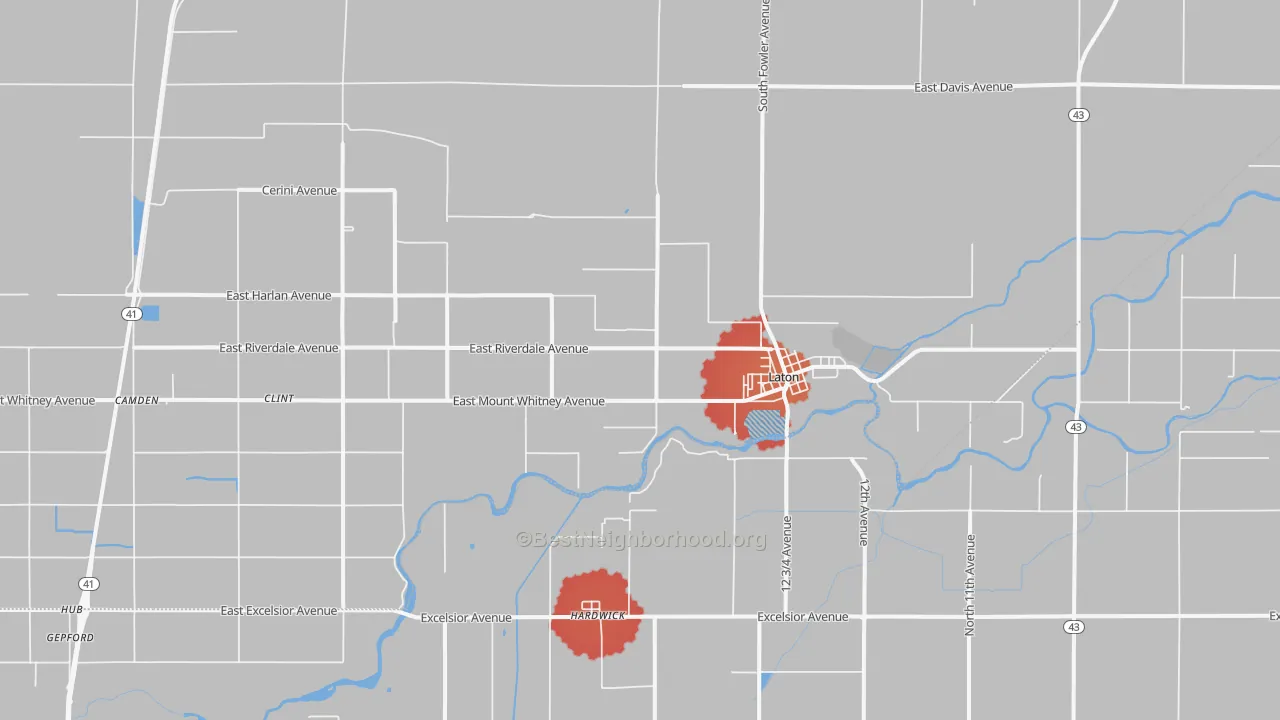Transit Grade map of 93242, CA