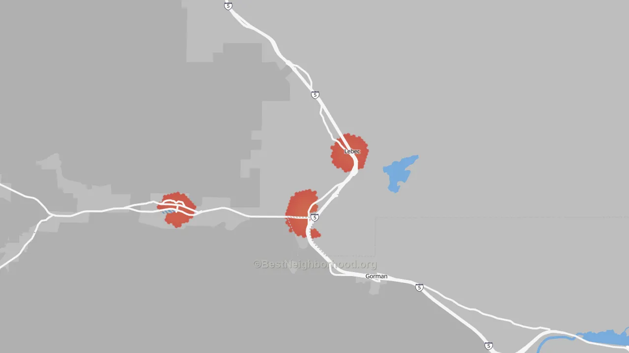 Transit Grade map of 93243, CA